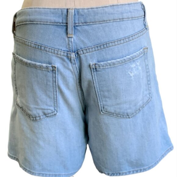 JBD Just Black Distressed Light Wash Denim Blue Jean Shorts Sz M #12M - Picture 5 of 8